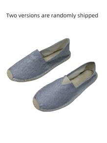 Herren Loafer mit Seilsohle, Leinwandschuhe für Urlaub und Freizeitbekleidung, Damen gewebte atmungsaktive Stoffschuhe, strohgeflochtene rutschfeste Schuhe für Damen und Herren, Paare bestickte Leinensohle Schuhe, Herren Fischerboote weiße Freizeitschuhe, schwarze Leinwandschuhe, weiße Schuhe, braune Schuhe, braune Flache Schuhe, schwarze Schuhe, graue Schuhe, schwarze Flache Schuhe (Dieser Stil hat eine schmale Zehenbox und eine relativ harte Sohle, es wird empfohlen, eine Nummer größer zu bestellen) - Grau - Übersicht 7