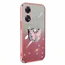 Ốp điện thoại mạ điện hình bướm kim loại có thể gập lại tương thích với OPPO A60 A77S A77 A18 A38 RENO7Z RENO11 F RENO8Z 8T. Ốp điện thoại mạ điện sáng bóng có in hình bướm và vỏ bảo vệ. Ốp điện thoại mềm mạ điện lấp lánh nhiều màu thời trang dành cho nữ. Ốp bảo vệ chống sốc tương thích. - Mạ điện lấp lánh bạc + khung bướm kim loại - Xem 10