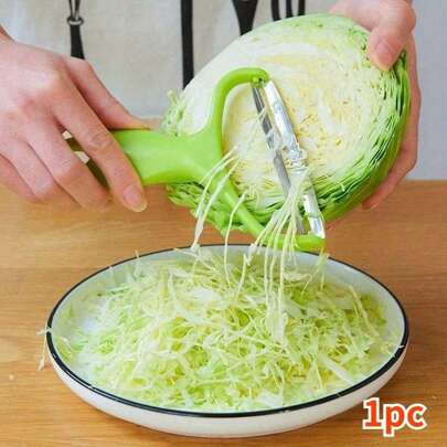1pc Purple And Blue Cabbage Grater - Wide Mouth Peeling Knife For Easy Shredding And Peeling Of Garden Vegetables, Restaurant Supplies