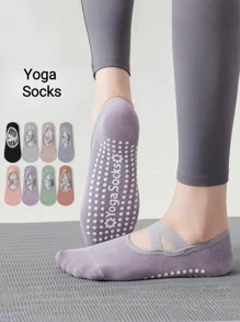1對專業女款瑜珈襪，尺寸適合所有人，具有減震、防滑、耐磨、透氣、吸汗和皮膚友好等功能 - 瑜珈襪 - 查看 11