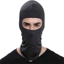 3 Stücke Herren/Damen Ski Maske Balaclava Vollgesichtsmaske, Sommer kühle Nackenmaske, UV-Schutz Motorrad Ski Schal, winddichte Balaclava Sonnenschutz atmungsaktive Gesichtsmaske feuchte Tücher, UV-Schutz Ski Schal, geeignet für Männer und Frauen zum Rollenspiel, Outdoor Reiten, Motorrad, Fahrrad, Skateboarden, Wandern - 3 Stück schwarz - Übersicht 2