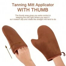 1pc Self-Tanning Body Application Mitt, Soft And Reusable Tanning Mitt, Made From Washable Material, Suitable For Sunless Tanning, Body Lotion, Tanning Lotion, Spray And Gel,Bag,Organizer,Storage,Hair Clips