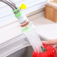 1 قطعة مرشح رشاش الحنفية، رأس دش سريع التدوير 360 درجة مقاوم للتناثر، موفر للمياه لحوض الحمام
