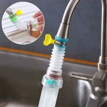 1 قطعة مرشح رشاش الحنفية، رأس دش سريع التدوير 360 درجة مقاوم للتناثر، موفر للمياه لحوض الحمام