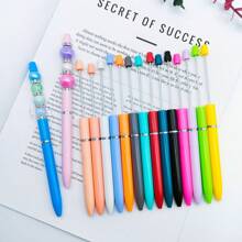 10pcs New Style Focus Beads For DIY Jewelry Making With Silicone & Pen Tool, Creative Crafts