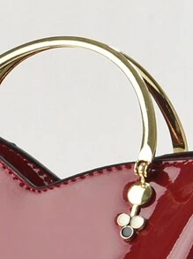 PLANEE 2 Chiếc/Bộ Túi Xách Nữ Họa Tiết Cá Sấu Thời Trang Cao Cấp Túi Xô Nữ Túi Đeo Vai Dung Tích Lớn Túi Đeo Chéo Thời Trang Túi Xách Đi Làm Cho Mẹ Quà Tặng Ngày Của Mẹ, Ví Màu Trơn Thời Trang Cho Nữ, Thích Hợp Đi Làm Và Dự Tiệc, Quà Tặng Sinh Nhật, Có Thể Đeo Vai, Có Thể Đeo Chéo. Rất Thích Hợp Cho Công Việc, Ngày Lễ, Mua Sắm, Du Lịch, Hoàn Hảo Phù Hợp - Đỏ và trắng - Xem 10