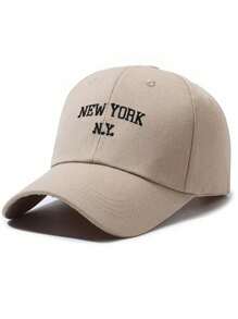 1pc Unisex New York Letter Embroidered Fashion Baseball Cap Outdoor Sports Visor