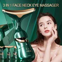 Multi-Functional Facial Massager For Face, Neck And Eye Area - Microcurrent Skin Tightening And Anti-Aging - Green - View 1
