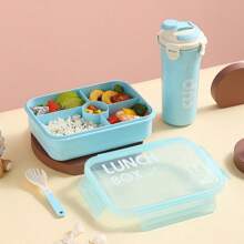 1 Peça Marmita Bento com Vários Compartimentos, Recipiente Quadrado Selado para Refeições, Adequado para Volta às Aulas, Trabalhadores de Escritório, Dia dos Namorados, Natal, Halloween