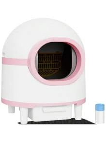 Smart Kitty Litter Box Extra Large Capacity APP Control Low Noise Automatic Cat Self Cleaning Litter Box For Multiple Cats - 黑色 - 查看 1