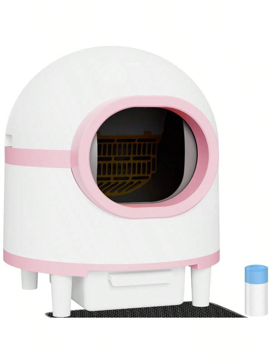 Smart Kitty Litter Box Extra Large Capacity APP Control Low Noise Automatic Cat Self Cleaning Litter Box For Multiple Cats - 黑色 - 查看 1