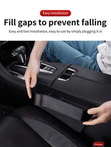 1pair Universal Car Seat Organizer (Including Driver And Passenger Seat Storage Box) - Black - View 9