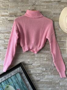 Women Knit Tops - 淺粉色 - 查看 1
