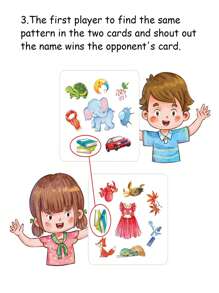 1 件创意动物配对卡牌游戏 - 提升孩子的注意力和想象力 - 引人入胜的教育棋盘游戏，适合家庭趣味儿童玩具，适合亲子关系（部分零件随机发送）学校、学生、文具、学校用品 - 彩色 - 查看 4