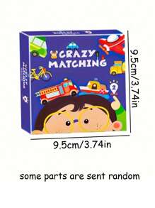 1 件创意动物配对卡牌游戏 - 提升孩子的注意力和想象力 - 引人入胜的教育棋盘游戏，适合家庭趣味儿童玩具，适合亲子关系（部分零件随机发送）学校、学生、文具、学校用品 - 彩色 - 查看 2