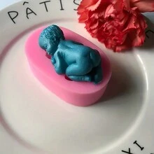 1pc DIY Sleeping Baby Silicone Mold Resin Casting Mold - Pink - View 4