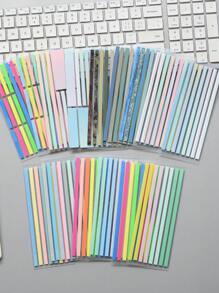 15 Types Of Sticky Notes, Long And Small Pet Sticky Notes, Morandi Color Sticky Note Labels, Plastic Paper, Translucent Color, Waterproof And Not Easy To Tear, Index Labels, Student Classification Marking Stickers, Office Memo Stickers, 15 Types - Multicolor - View 1