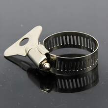Adjustable Metal Pipe Clamp, Faucet Hose Universal Fixing Clip - Silver - View 10