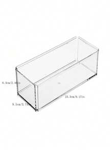 1pc Rectangular Clear Table Top Organizer Box With Lid, Plastic Acrylic Display Box For Cosmetics & Accessoriesjewelry Box,Jewellery Box,Jewelry Organiser For Women And Girls,Jewelry Holder, Ideal For Halloween Earrings,Necklace,Rings,And Wedding Accessories;Also Suitable For  Home Decor And Bridesmaid Gift