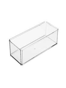 1pc Rectangular Clear Table Top Organizer Box With Lid, Plastic Acrylic Display Box For Cosmetics & Accessoriesjewelry Box,Jewellery Box,Jewelry Organiser For Women And Girls,Jewelry Holder, Ideal For Halloween Earrings,Necklace,Rings,And Wedding Accessories;Also Suitable For  Home Decor And Bridesmaid Gift