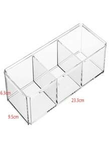 1pc Rectangular Clear Table Top Organizer Box With Lid, Plastic Acrylic Display Box For Cosmetics & Accessoriesjewelry Box,Jewellery Box,Jewelry Organiser For Women And Girls,Jewelry Holder, Ideal For Halloween Earrings,Necklace,Rings,And Wedding Accessories;Also Suitable For  Home Decor And Bridesmaid Gift