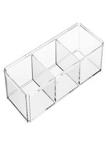1pc Rectangular Clear Table Top Organizer Box With Lid, Plastic Acrylic Display Box For Cosmetics & Accessoriesjewelry Box,Jewellery Box,Jewelry Organiser For Women And Girls,Jewelry Holder, Ideal For Halloween Earrings,Necklace,Rings,And Wedding Accessories;Also Suitable For  Home Decor And Bridesmaid Gift