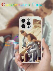 1个定制黑色全包时尚个性化情侣牵手纪念照片手机壳，适用于S20、S21、S22、S23、S24、S25、A12、A14、A15、A21、A22、A31、11、13、14、15 Pro Max、16 Pro Max，时尚、多彩、复古、可爱、简约、趣味、定制、个性化、独特、个性化，是送给他的理想礼物，也是送给她的理想礼物，适合送给男朋友、女朋友、家人、朋友、祖父母、情侣，适合周年纪念日、生日，定制手机壳，时尚秋季，2025手机壳，国际版，非国内版 - 卡其色 - 查看 2