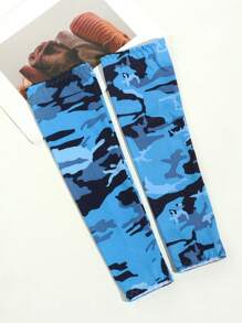 1双/3双装 男士时尚迷彩网眼几何图案防紫外线短袖，适合旅行、骑行、户外活动，袖子可覆盖手臂，白色手套臂套，秋季服装，万圣节装扮，黑色袖套，男士礼物 - 彩色 - 查看 14