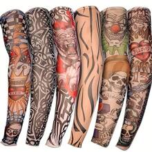 10 New 100% Nylon Elastic Fake Temporary Tattoo Sleeves With Body And Arm Socks, Suitable For Cool Tattoos For Both Men And Women (Random Patterns) (Please Make Sure This Is The Same Style! It Was You Who Said The Official Image Information Was Incorrect That I Added Detailed Pictures!!) - Multicolor - View 1