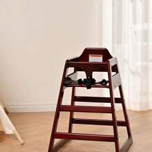 Wooden Double Solid Wood Feeding, Eat & Grow Portable High, Easy To Clean Baby Booster Chair In Walnut Finish - 桃花心木 - 查看 6