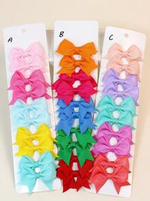 10pcs/Set Lovely Solid Color Ribbon Bow Hair Clips Handmade Hair Bow Barrettes Hair Accessories,Hair Barrettes Claw Clips