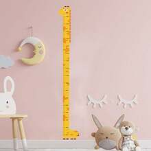 1 Cinta métrica de pared para medir la altura del bebé con diseño de jirafa de dibujos animados - Multicolor - Ver 2