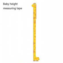 1 Cinta métrica de pared para medir la altura del bebé con diseño de jirafa de dibujos animados - Multicolor - Ver 1
