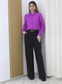 Women Blouses - Màu Hoa hồng đỏ - Xem 3