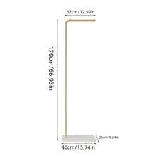 1pc Household Nordic Style Coat Rack Modern Pole-Shaped Floor Standing Clothes And Hat Hanger For Bedroom - Gold - View 7