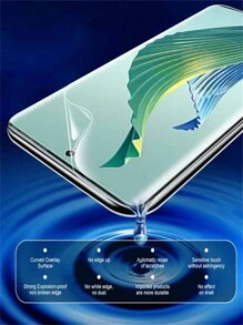 2Pcs HD Full Coverage Soft Hydrogel Film Scratch Proof Screen Protector Film Without Bubble Compatible With Huawei/Honor Explosion Proof And Scratch Resistant Non Glass Waterproof Shockproof Anti-Fall Anti-Fall Anti-Fingerprint - Clear - View 8