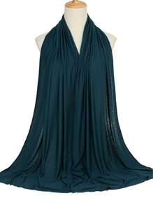 1 Stück neuer Stil großer Jersey Hidschāb Schal, weicher Stirnband Lässig Turban einfarbig Damen Schal für Abaya Damen Schleier