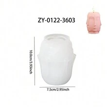 قالب جديد متعدد الوجوه مصنوع من شكل شفة الزهرة وجه الإنسان للأواني والأقلام، قوالب سيليكون خلاقة للزخرفة الجبسية الرجعية لل- DIY