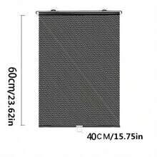 萬用型遮光百葉窗吸盤遮陽帘車用臥房廚房辦公室窗戶遮陽窗簾，無需釘子安裝 - 黑色 - 查看 10