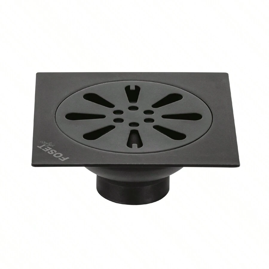 RESUMIDERO A INOX CUADRADO GOTA 10 X 10 CM 4"X 4" NEGRO RS-605M FOSET 45473 - Negro - Ver 1