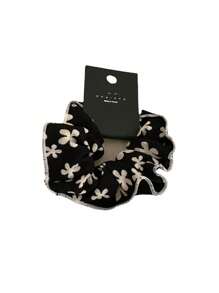 1 pièce, Chouchou imprimé de style simple et haut de gamme pour chignons, corde à cheveux pour femmes, tenue de plage, accessoires fleur pour cheveux de plage, vacances à la plage