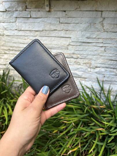 Carteira Porta Cnh Masculina Em Couro Legítimo Crs Pequena E Compacta ( M SP)