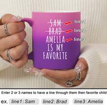 1 stuk gepersonaliseerde grappige favoriete kindmok, kerstcadeau voor moeder, favoriete zoon, favoriete dochter, gepersonaliseerde moedermok, moedercadeau, Moederdagcadeau