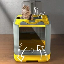 1PC Cat Litter Box Cat Toilet Super Large Space Fully Enclosed Anti-Leakage Sand Cat Basin Kitten Litter Box Anti-Splashing, Easy To Clean And Install