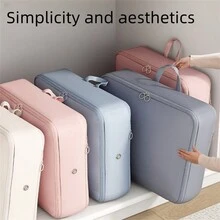 1pc Portable Down Jacket Storage Bag, Travel Compressed Handbag With Large Capacity For Household Clothing Organization - Multicolor - View 3