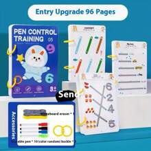 Magical Tracking Exercise Book Control Training Book, Reusable Magic Exercise Copy, Children's Montessori Painting Education Stationery (Random Colors And Styles Of Components), Toys, Montessori Toys, Kids Toys, Kids Writing Book, Kids Reading Books, Girls Toys, Adhd, Back To School