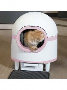 Smart Kitty Litter Box Extra Large Capacity APP Control Low Noise Automatic Cat Self Cleaning Litter Box For Multiple Cats - 黑色 - 查看 2