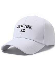 1pc Unisex New York Letter Embroidered Fashion Baseball Cap Outdoor Sports Visor