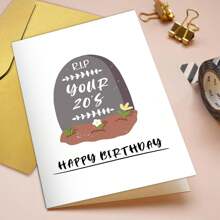Funny 30th Birthday Card For Him Her, Happy 30th Birthday Card For Men Women, 30 Years Old Birthday Card, R.I.P Your 20s - Multicolor - View 3