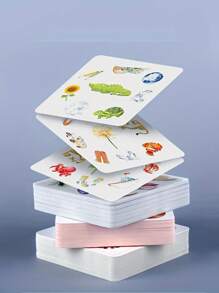 1 件创意动物配对卡牌游戏 - 提升孩子的注意力和想象力 - 引人入胜的教育棋盘游戏，适合家庭趣味儿童玩具，适合亲子关系（部分零件随机发送）学校、学生、文具、学校用品 - 彩色 - 查看 7